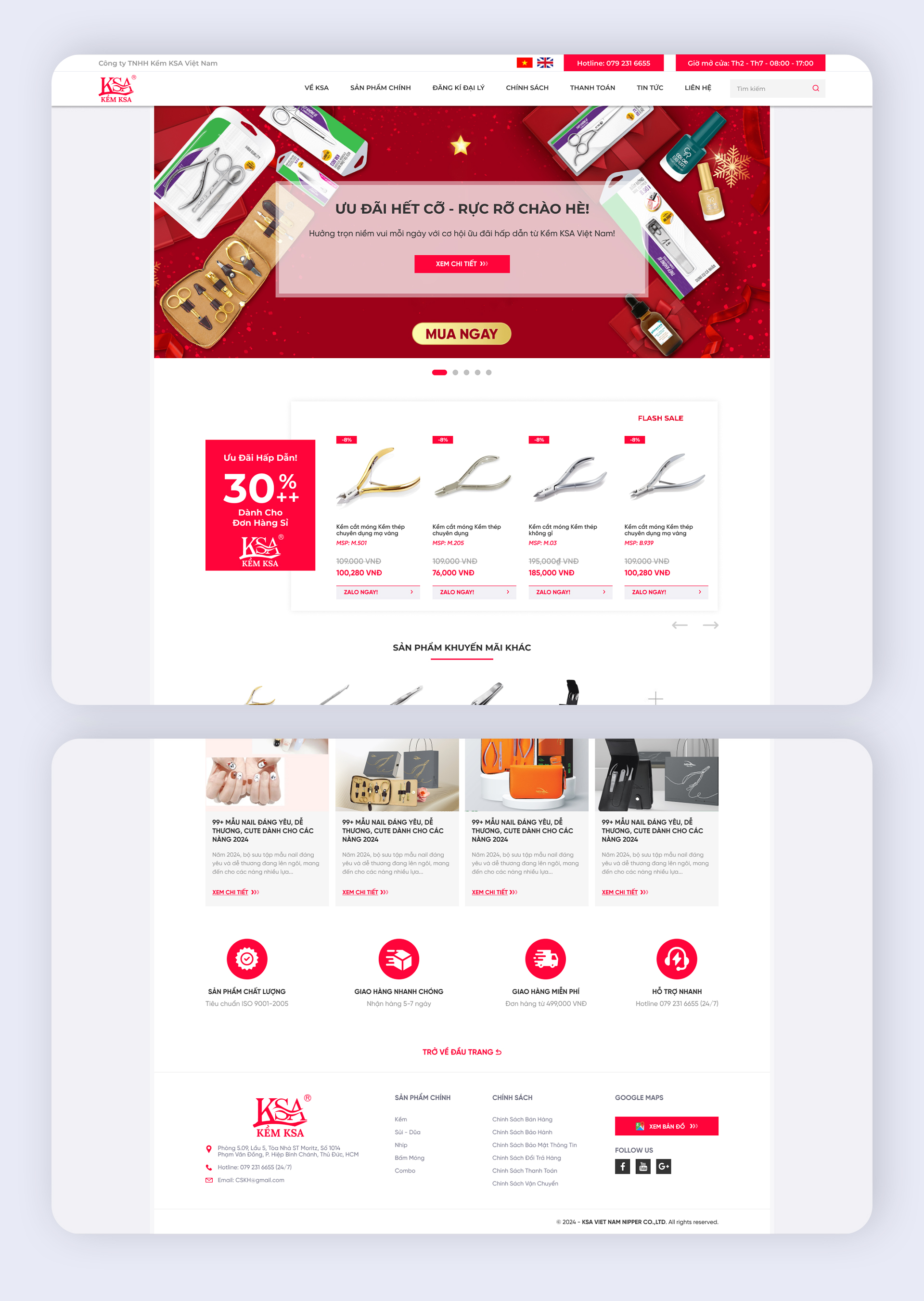 Thanh Dương - Thiết Kế Website Kềm Nail
