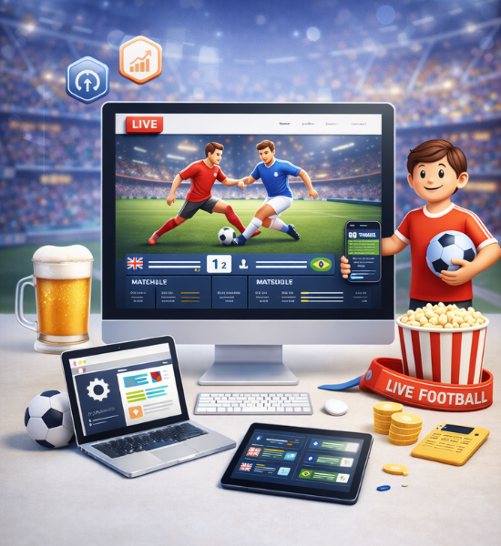 Thiết Kế Website Xem Bóng Đá Trực Tuyến Load Nhanh, Chuẩn SEO